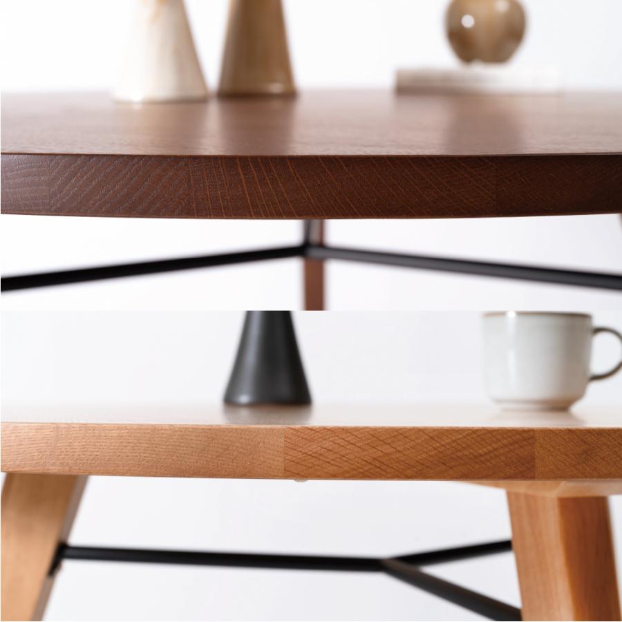 ダイニングテーブル 直径110cm 丸 食卓 ラウンド 円形 丸型 丸い 円卓 4人掛け 木製 天然木 オーク ウッド 3本脚 おしゃれ 北欧 ナチュラル form 東谷 | 東谷 | 06