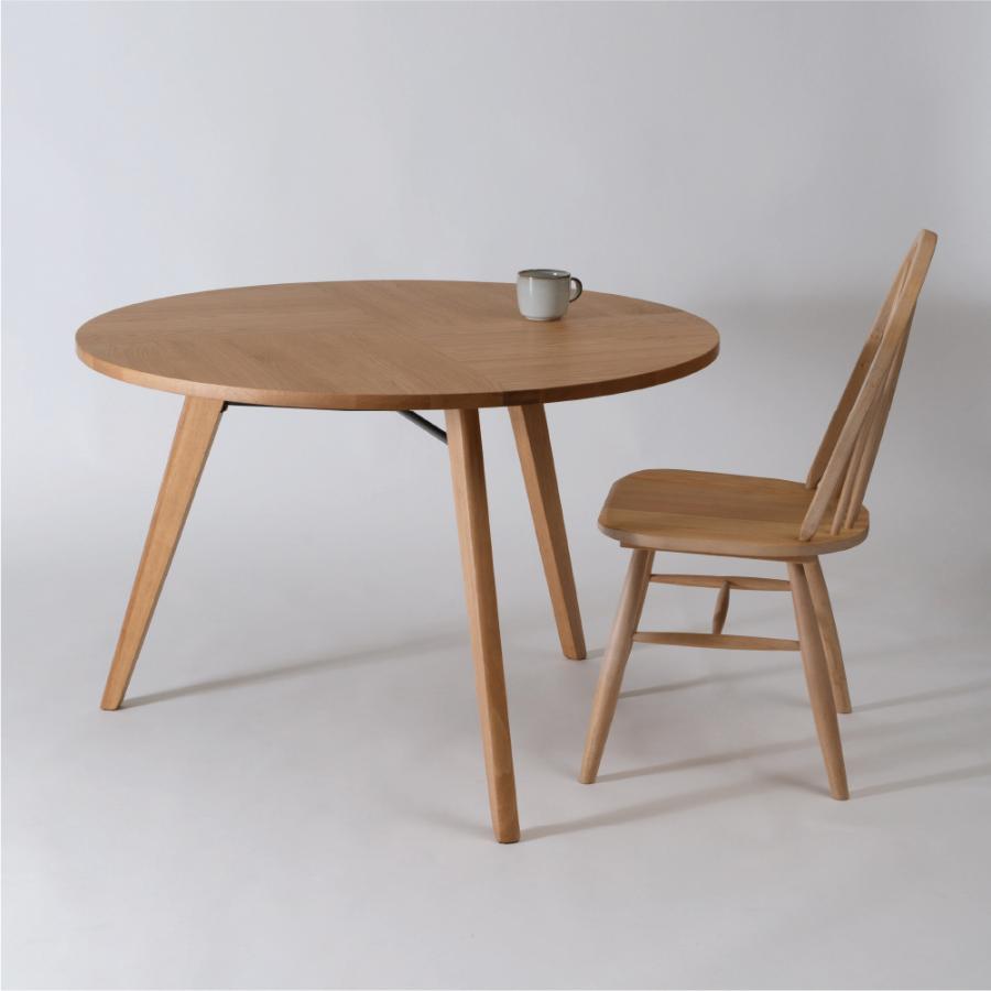 ダイニングテーブル 直径110cm 丸 食卓 ラウンド 円形 丸型 丸い 円卓 4人掛け 木製 天然木 オーク ウッド 3本脚 おしゃれ 北欧 ナチュラル form 東谷 | 東谷 | 11