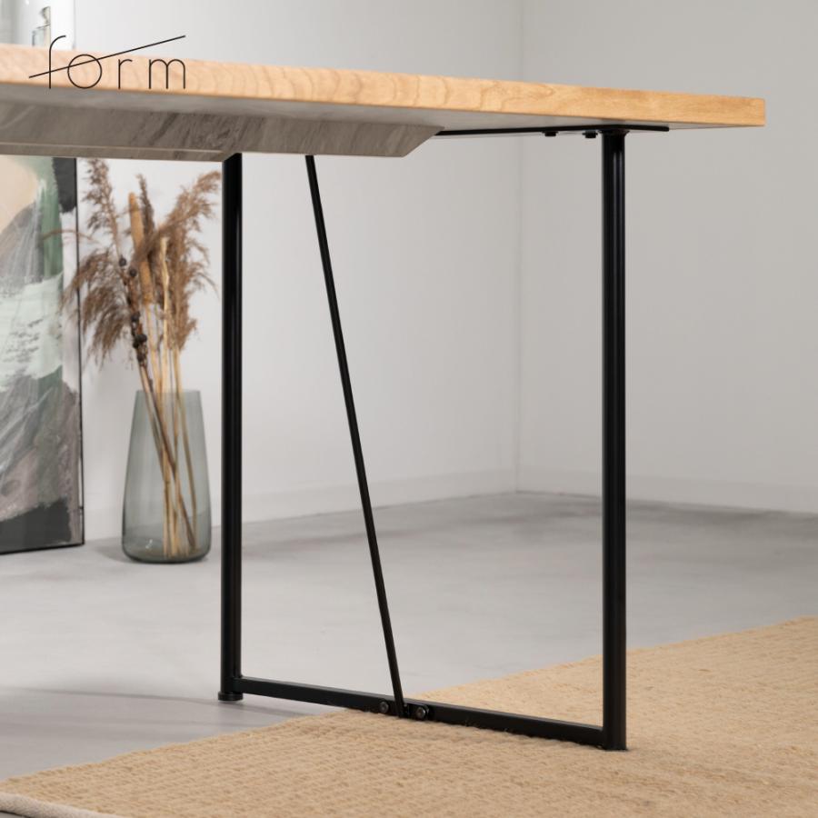 ダイニングテーブル 脚のみ 2脚セット スチール脚 食卓机用 ロの字型 アイアン DIY 自作 パーツ 鉄脚 スチールフレーム おしゃれ ブラック 黒 form 東谷 | 東谷 | 03