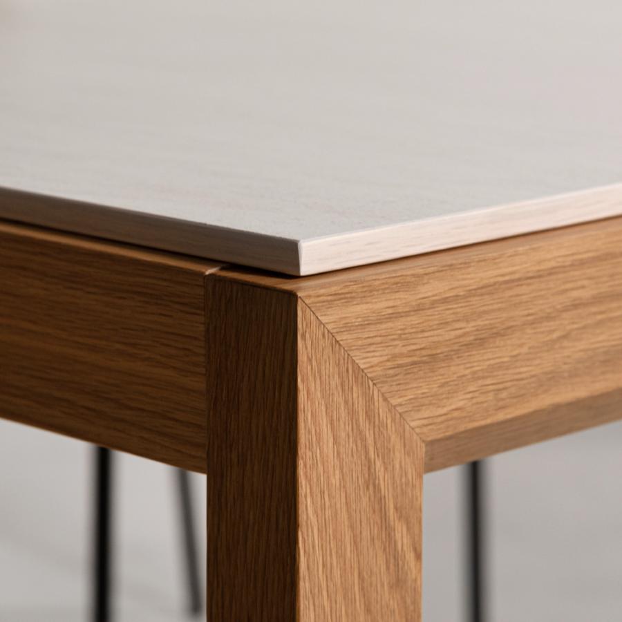 ダイニングテーブル 幅150cm 食卓机 長方形 四角 角型 4人掛け モルタル調 石目調 ストーン柄 木製 天然木 ワイド 大きい 北欧 ナチュラル ブラウン form 東谷 | 東谷 | 03