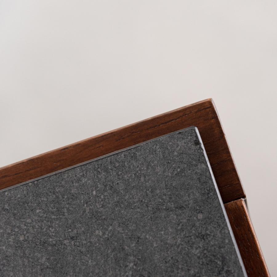 ダイニングテーブル 幅180cm 食卓机 長方形 四角 角型 4人掛け モルタル調 石目調 ストーン柄 木製 天然木 ワイド 大きい 北欧 ナチュラル ブラウン form 東谷 | 東谷 | 06