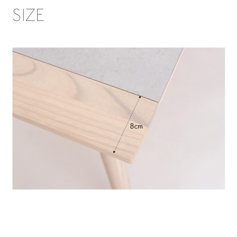 ダイニングテーブル 幅150cm 食卓机 長方形 四角 角型 4人掛け モルタル調 石目調 ストーン柄 木製 天然木 スンカイ 丸脚 ワイド 大きい おしゃれ form 東谷 | 東谷 | 22