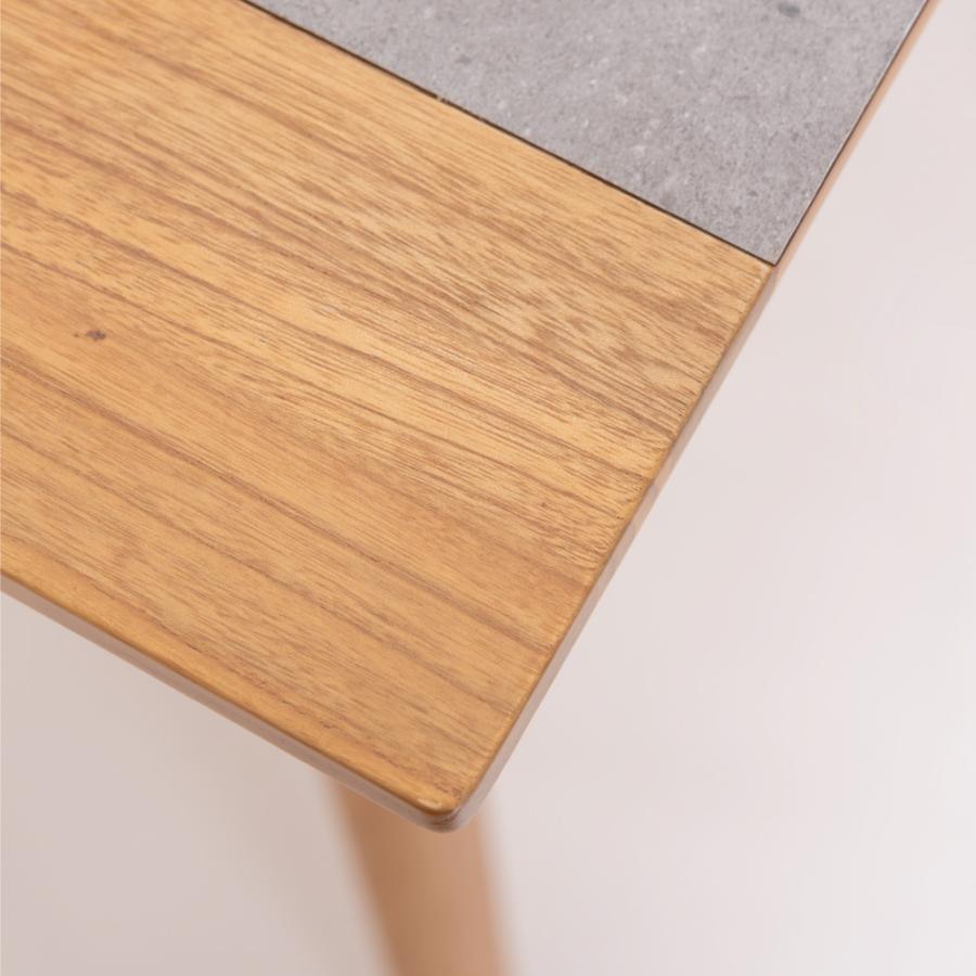 ダイニングテーブル 幅150cm 食卓机 長方形 四角 角型 4人掛け モルタル調 石目調 ストーン柄 木製 天然木 スンカイ 丸脚 ワイド 大きい おしゃれ form 東谷 | 東谷 | 04