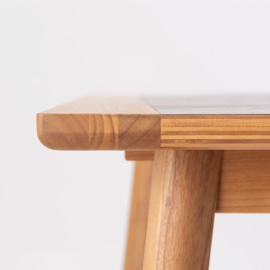 ダイニングテーブル 幅150cm 食卓机 長方形 四角 角型 4人掛け モルタル調 石目調 ストーン柄 木製 天然木 スンカイ 丸脚 ワイド 大きい おしゃれ form 東谷 | 東谷 | 08