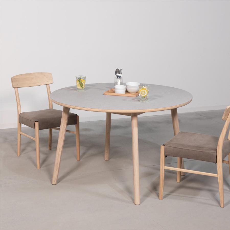 ダイニングテーブル 直径110cm 丸 食卓 ラウンド 円形 丸型 丸い 円卓 4人掛け 木製 天然木 石目調 ウッド おしゃれ 北欧 ナチュラル ブラウン form 東谷 | 東谷 | 09
