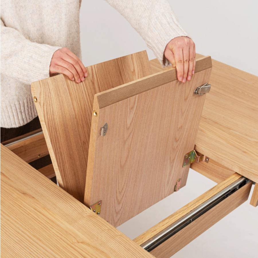 ダイニングテーブル 2人用 4人用 幅120/160cm 高さ72cm 食卓机 四角 エクステンション 伸長式 オーク おしゃれ 北欧 個性的 モダン 木目調 ナチュラル form 東谷 | 東谷 | 08