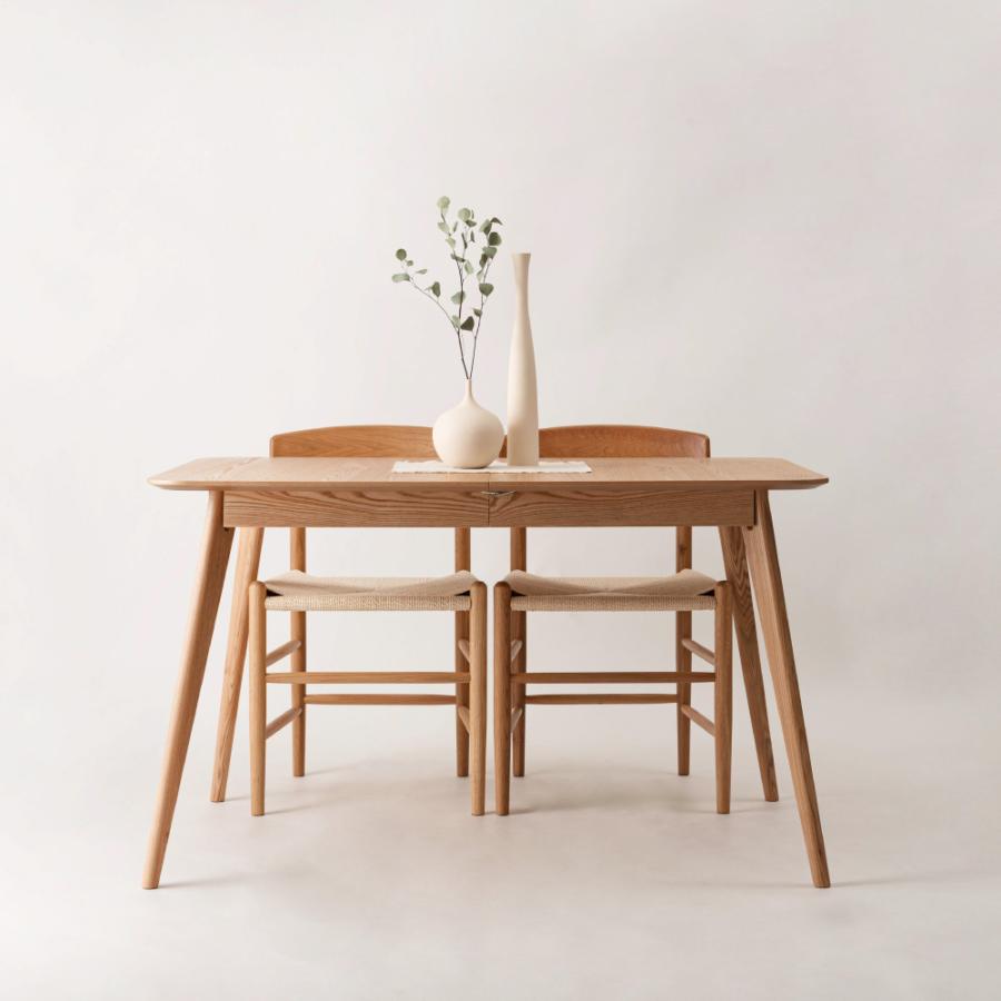 ダイニングテーブル 2人用 4人用 幅120/160cm 高さ72cm 食卓机 四角 エクステンション 伸長式 オーク おしゃれ 北欧 個性的 モダン 木目調 ナチュラル form 東谷 | 東谷 | 09