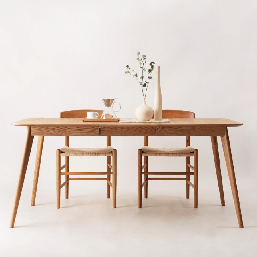 ダイニングテーブル 2人用 4人用 幅120/160cm 高さ72cm 食卓机 四角 エクステンション 伸長式 オーク おしゃれ 北欧 個性的 モダン 木目調 ナチュラル form 東谷 | 東谷 | 10