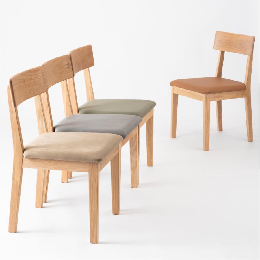 ダイニングチェア 座面高45cm 椅子 おしゃれ 2脚セット 食卓 イス 北欧 木製 リビング 完成品 いす モダン 天然木 アームレス ベージュ グレー カーキ form 東谷 | 東谷 | 18