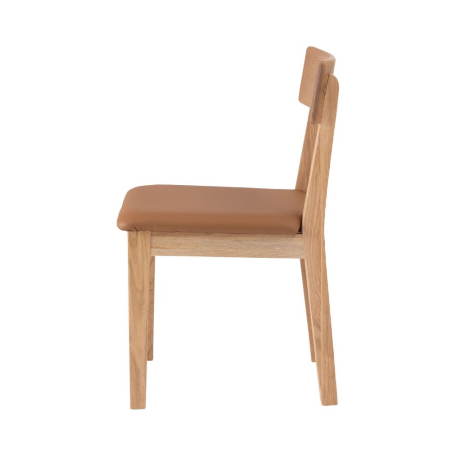 ダイニングチェア 座面高44.5cm 椅子 おしゃれ 2脚セット 食卓 イス 北欧 木製 リビング レザー 完成品 いす 背もたれ アームレス 本革 キャメル form 東谷 | 東谷 | 07