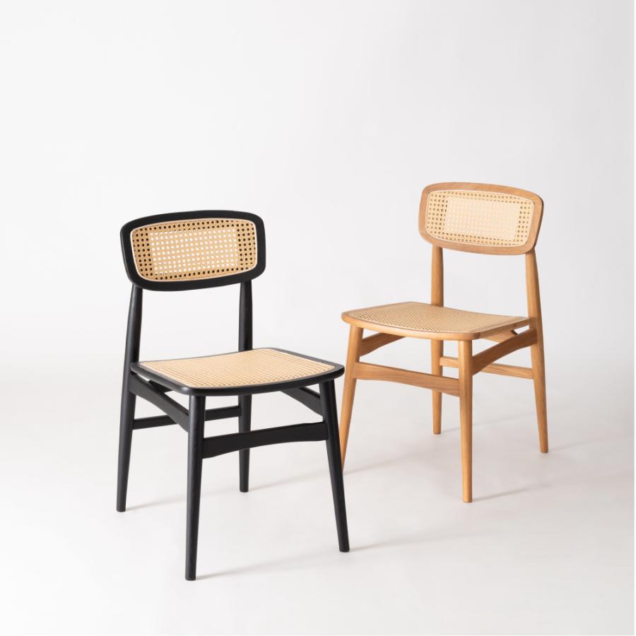 ダイニングチェア 座面高45cm 椅子 おしゃれ 食卓 ラタン イス 北欧 木製 リビング 1脚 完成品 いす 背もたれ モダン シンプル ナチュラル ブラック form 東谷 | 東谷 | 12