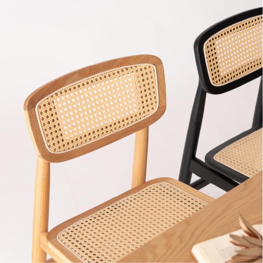 ダイニングチェア 座面高45cm 椅子 おしゃれ 食卓 ラタン イス 北欧 木製 リビング 1脚 完成品 いす 背もたれ モダン シンプル ナチュラル ブラック form 東谷 | 東谷 | 13