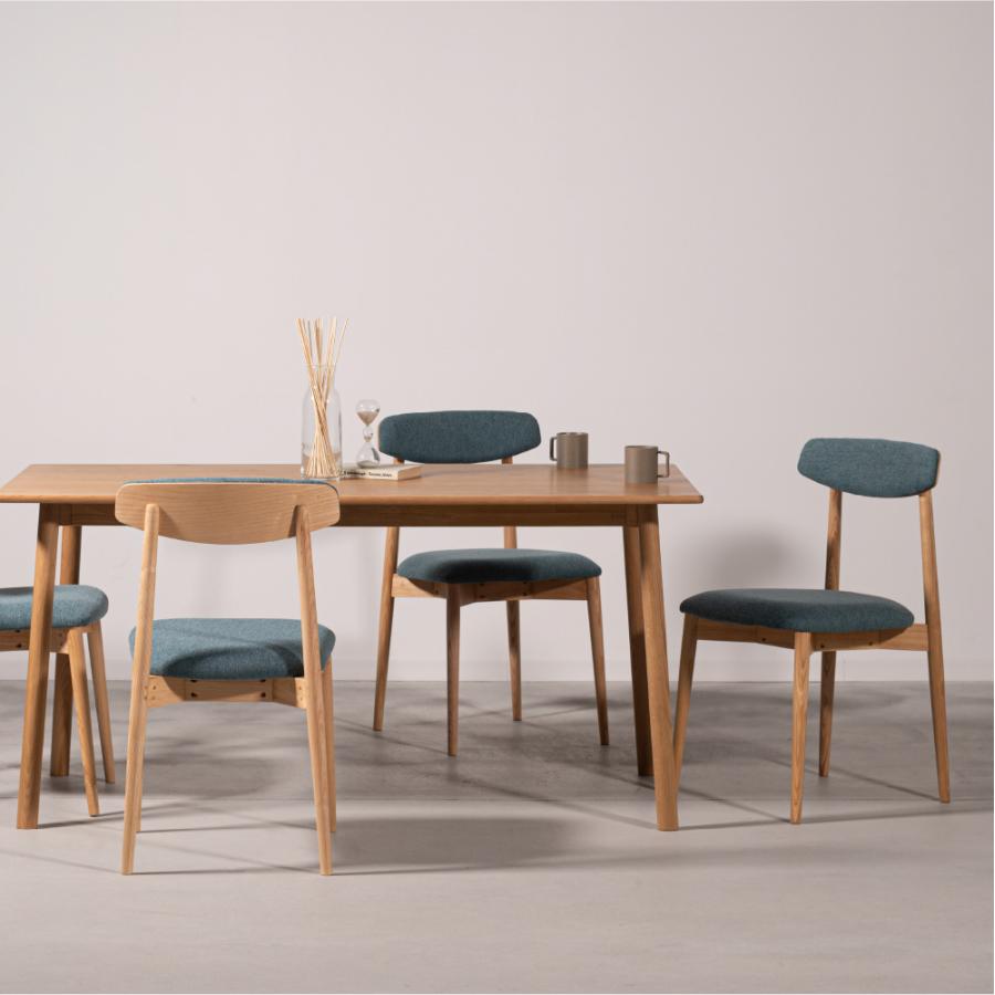 ダイニングチェア 座面高47cm 椅子 おしゃれ 食卓 イス 北欧 木製 リビング 1脚 完成品 いす 背もたれ モダン ナチュラル アームレス ファブリック form 東谷 | 東谷 | 08