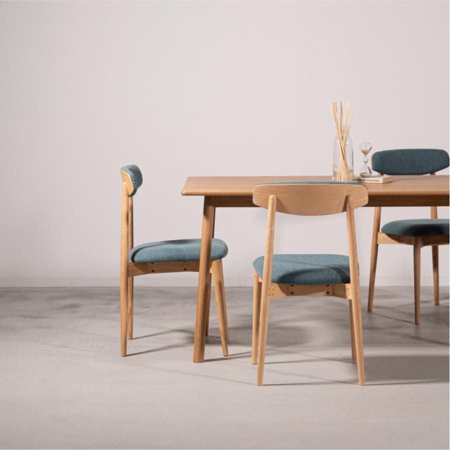ダイニングチェア 座面高47cm 椅子 おしゃれ 食卓 イス 北欧 木製 リビング 1脚 完成品 いす 背もたれ モダン ナチュラル アームレス ファブリック form 東谷 | 東谷 | 09