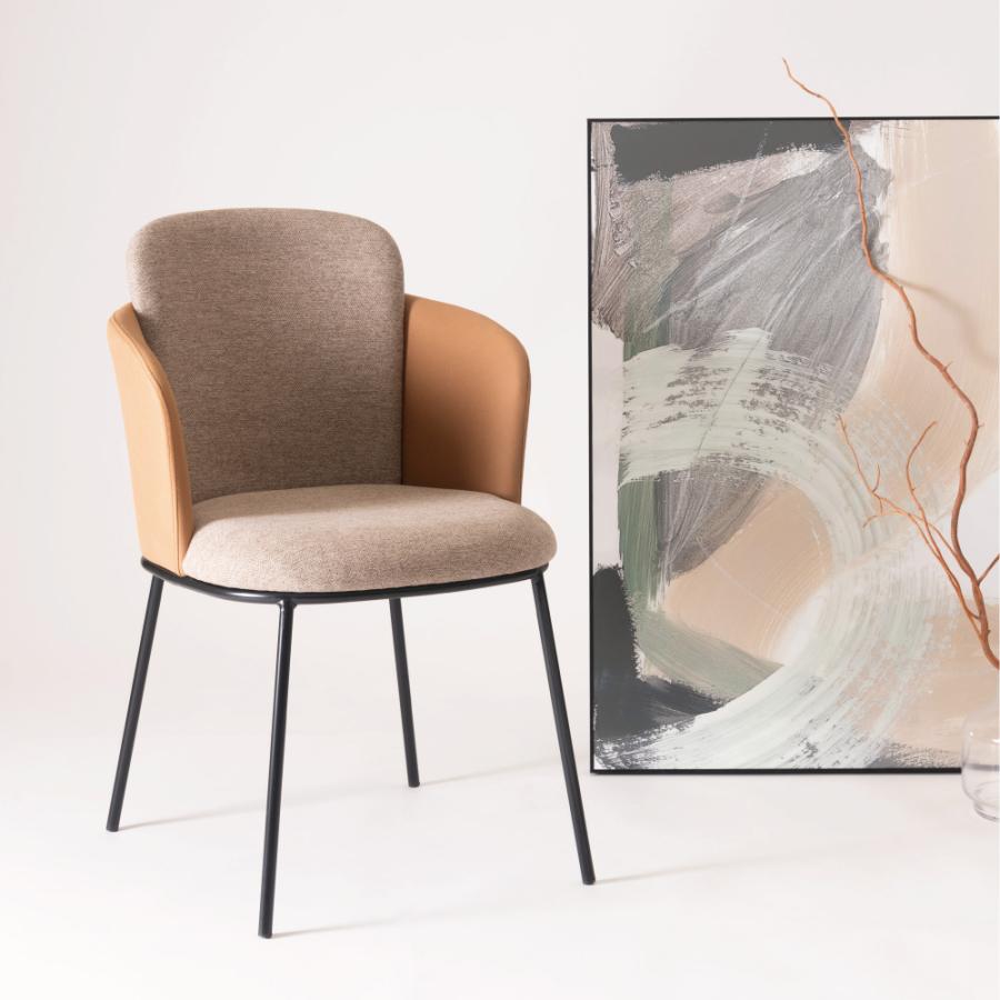 ダイニングチェア 座面高45cm 椅子 おしゃれ 食卓 イス 北欧 リビング 肘付き 肘掛け レザー 1脚 いす  背もたれ アイアン モダン ベージュ グレー form 東谷 | 東谷 | 14