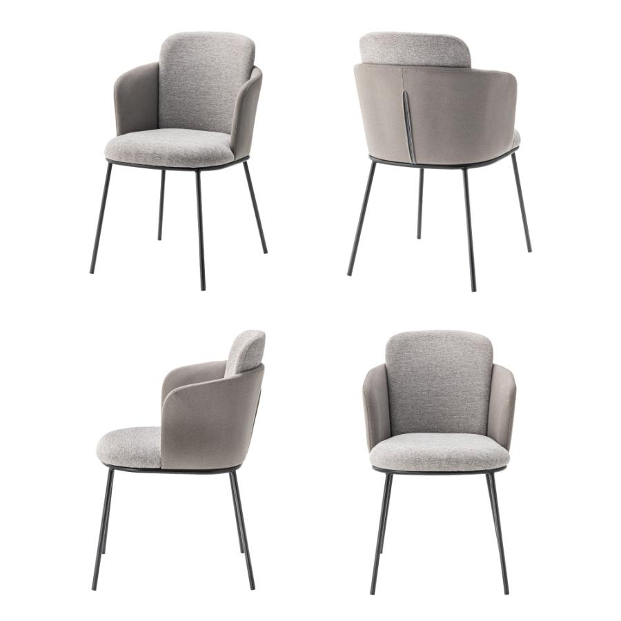 ダイニングチェア 座面高45cm 椅子 おしゃれ 食卓 イス 北欧 リビング 肘付き 肘掛け レザー 1脚 いす  背もたれ アイアン モダン ベージュ グレー form 東谷 | 東谷 | 20