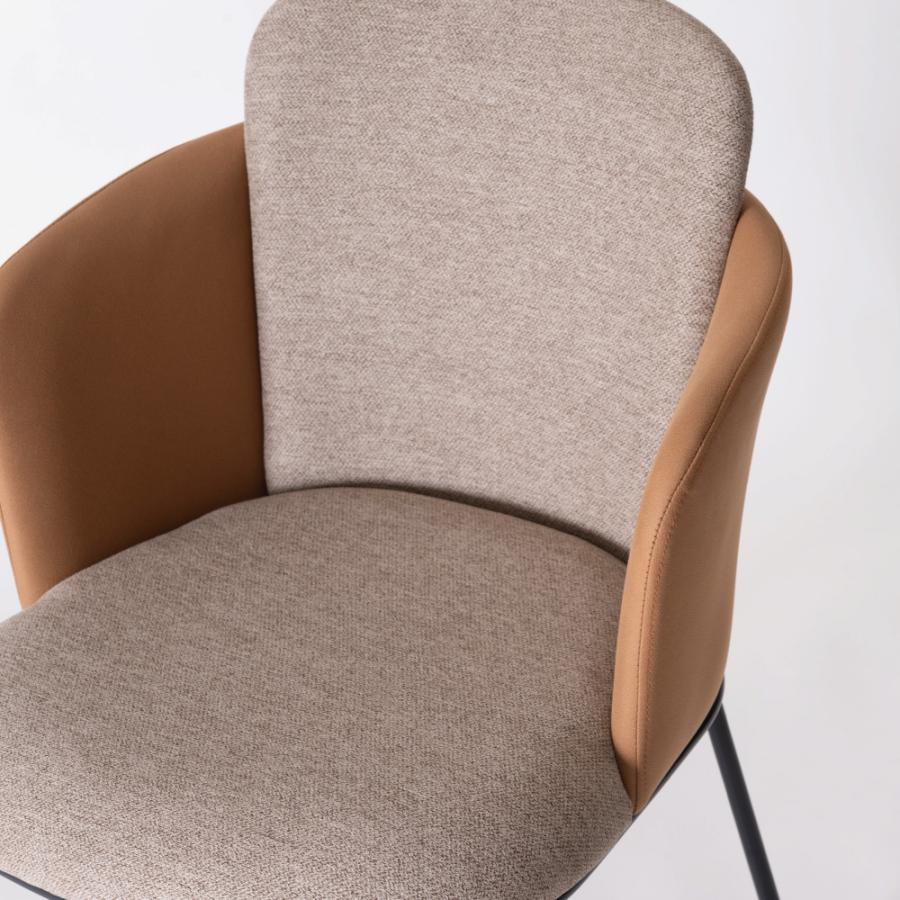 ダイニングチェア 座面高45cm 椅子 おしゃれ 食卓 イス 北欧 リビング 肘付き 肘掛け レザー 1脚 いす  背もたれ アイアン モダン ベージュ グレー form 東谷 | 東谷 | 04