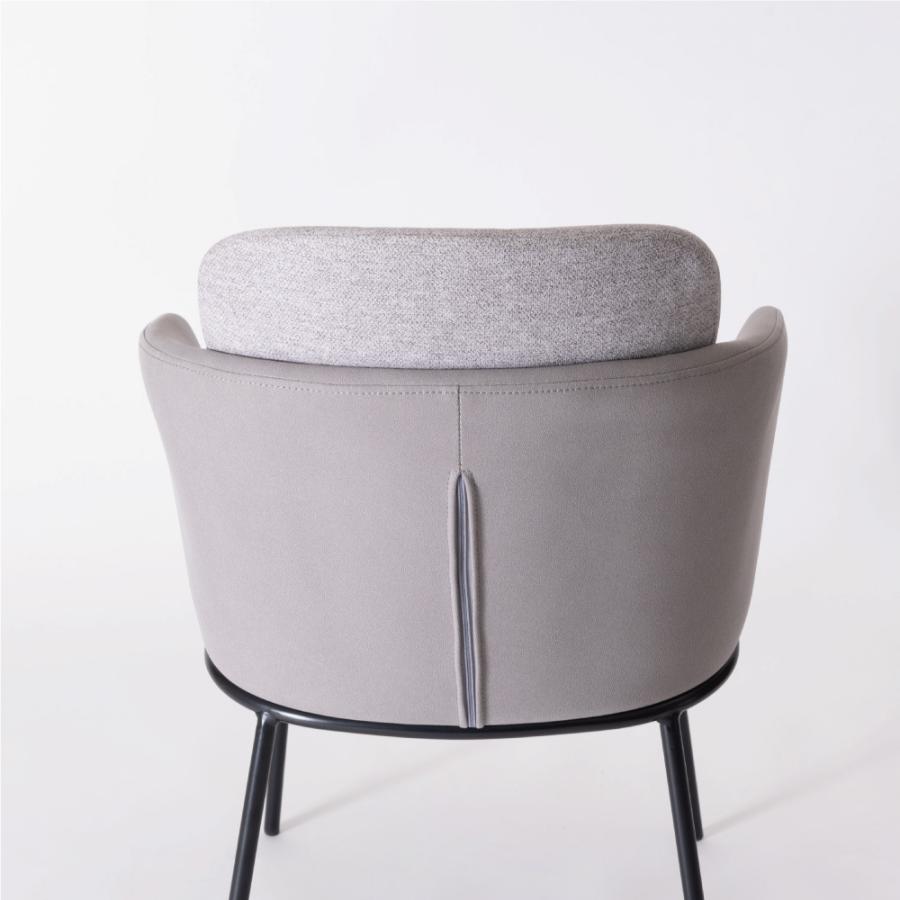 ダイニングチェア 座面高45cm 椅子 おしゃれ 食卓 イス 北欧 リビング 肘付き 肘掛け レザー 1脚 いす  背もたれ アイアン モダン ベージュ グレー form 東谷 | 東谷 | 12