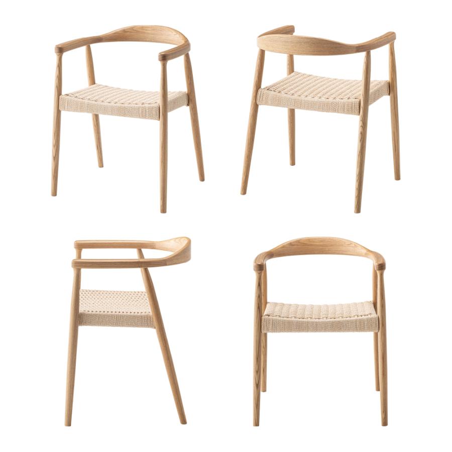 ダイニングチェア 座面高43cm 椅子 おしゃれ 食卓 イス 北欧 木製 1脚 完成品 ペーパーコード いす 背もたれ リビング 肘付き 肘掛け モダン form 東谷 | 東谷 | 17