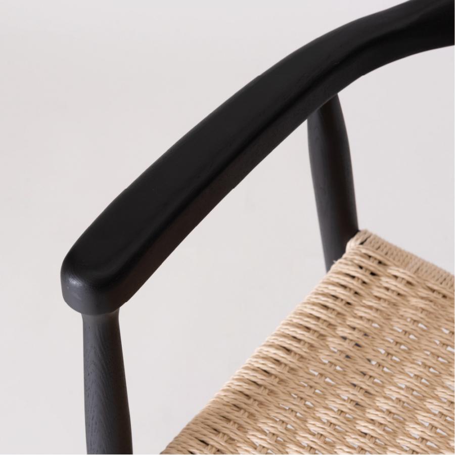 ダイニングチェア 座面高43cm 椅子 おしゃれ 食卓 イス 北欧 木製 1脚 完成品 ペーパーコード いす 背もたれ リビング 肘付き 肘掛け モダン form 東谷 | 東谷 | 03