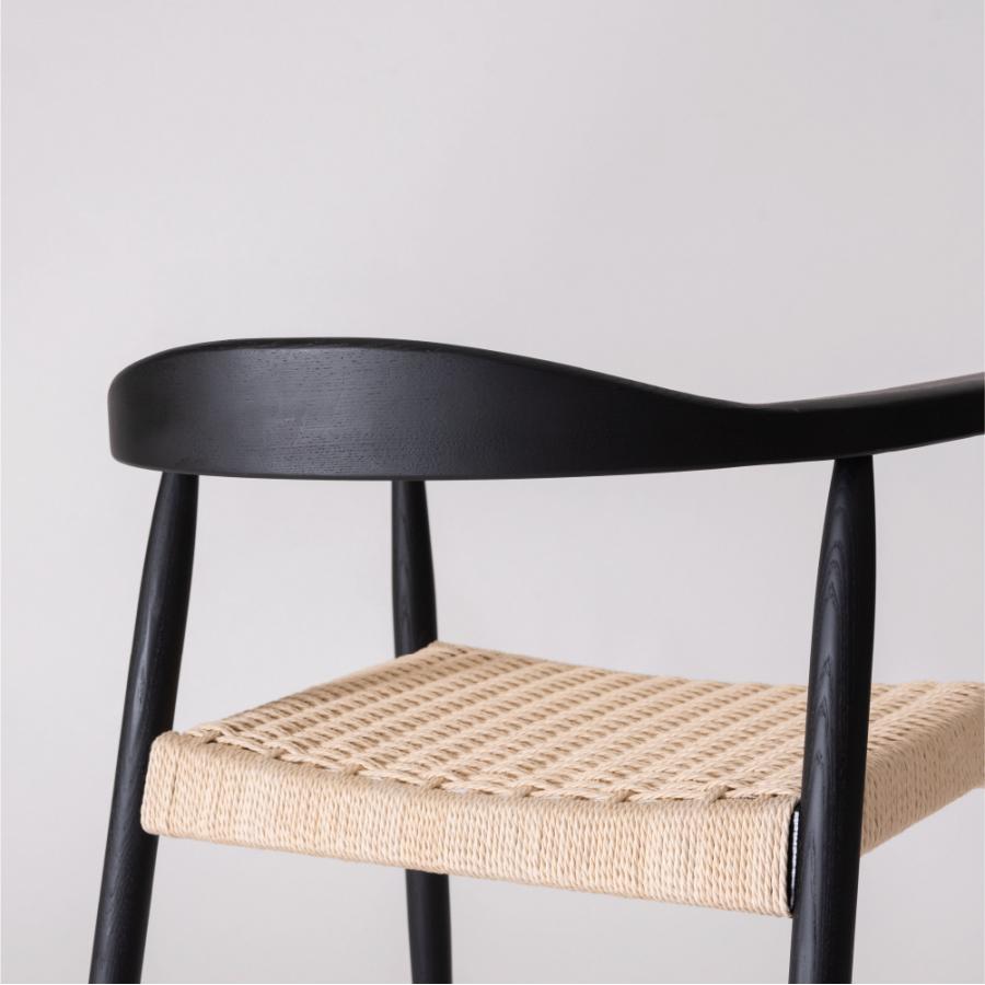 ダイニングチェア 座面高43cm 椅子 おしゃれ 食卓 イス 北欧 木製 1脚 完成品 ペーパーコード いす 背もたれ リビング 肘付き 肘掛け モダン form 東谷 | 東谷 | 05