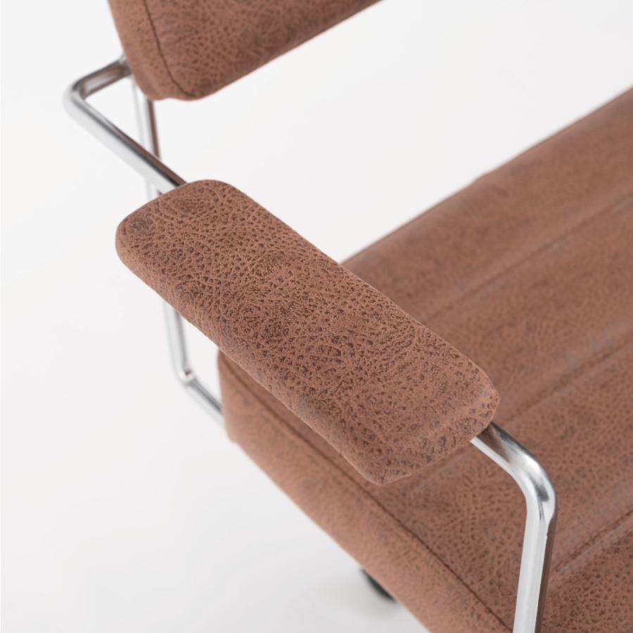 デスクチェア 回転式 360度 昇降機能 キャスター チェアー 椅子 イス レザー 合皮 おしゃれ ロッキング 肘掛け付き 肘付き 黒 ブラック ブラウン form 東谷 | 東谷 | 06