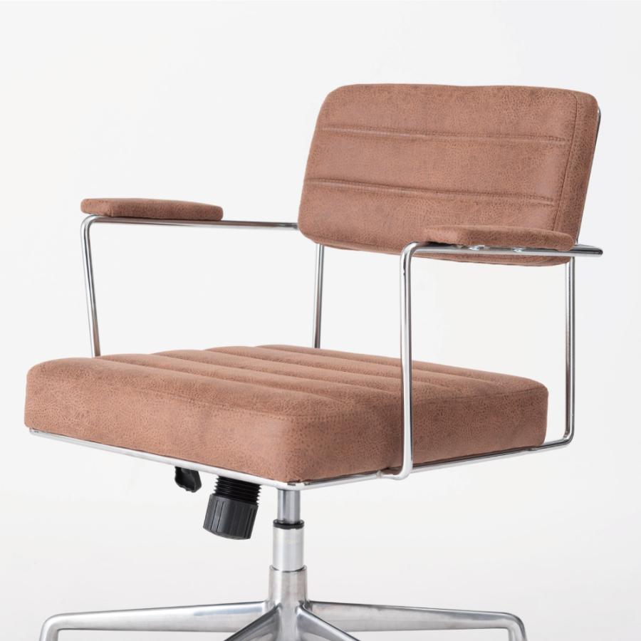 デスクチェア 回転式 360度 昇降機能 キャスター チェアー 椅子 イス レザー 合皮 おしゃれ ロッキング 肘掛け付き 肘付き 黒 ブラック ブラウン form 東谷 | 東谷 | 08