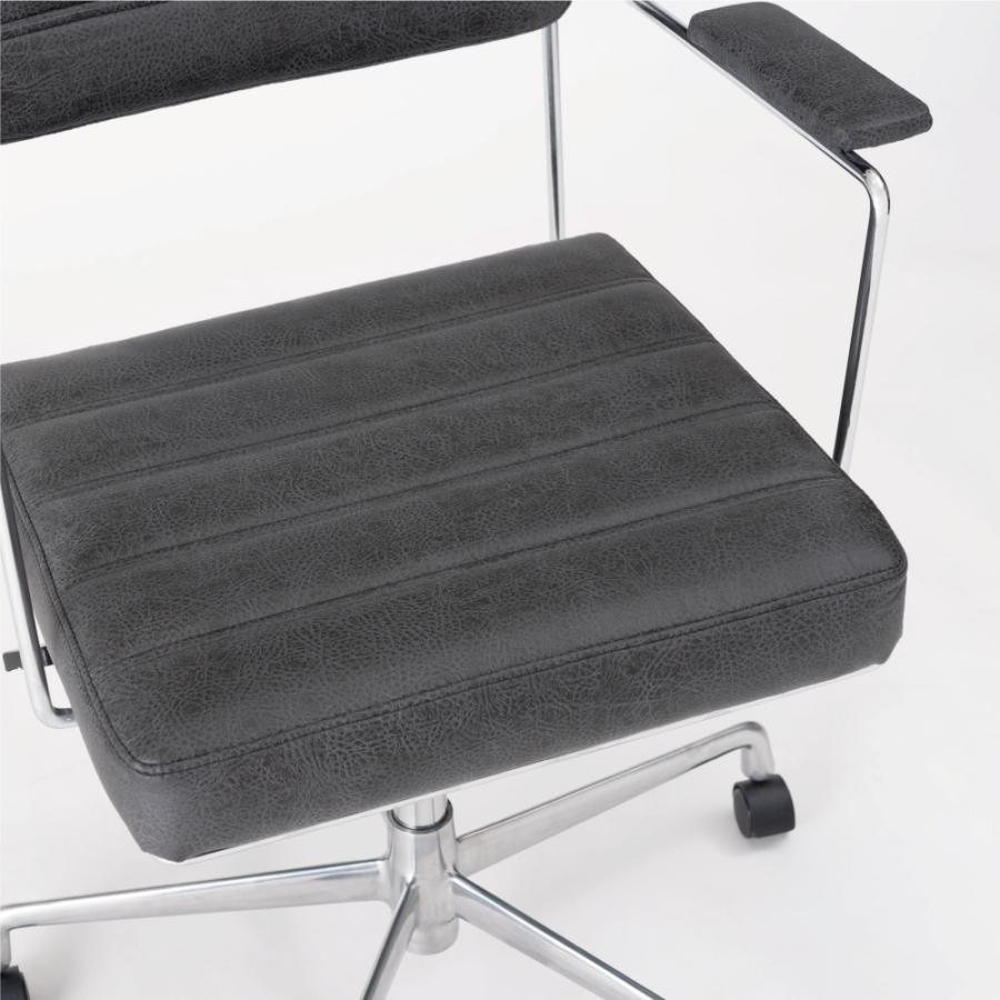 デスクチェア 回転式 360度 昇降機能 キャスター チェアー 椅子 イス レザー 合皮 おしゃれ ロッキング 肘掛け付き 肘付き 黒 ブラック ブラウン form 東谷 | 東谷 | 09