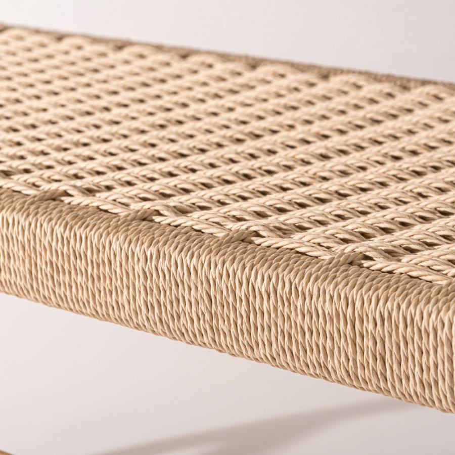 ダイニングベンチ 座面高44cm 長椅子 リビング イス ペーパーコード 鹿の子編み ナチュラル ブラック モダン シンプル 北欧 フットベンチ 木製 天然木 form 東谷 | 東谷 | 07