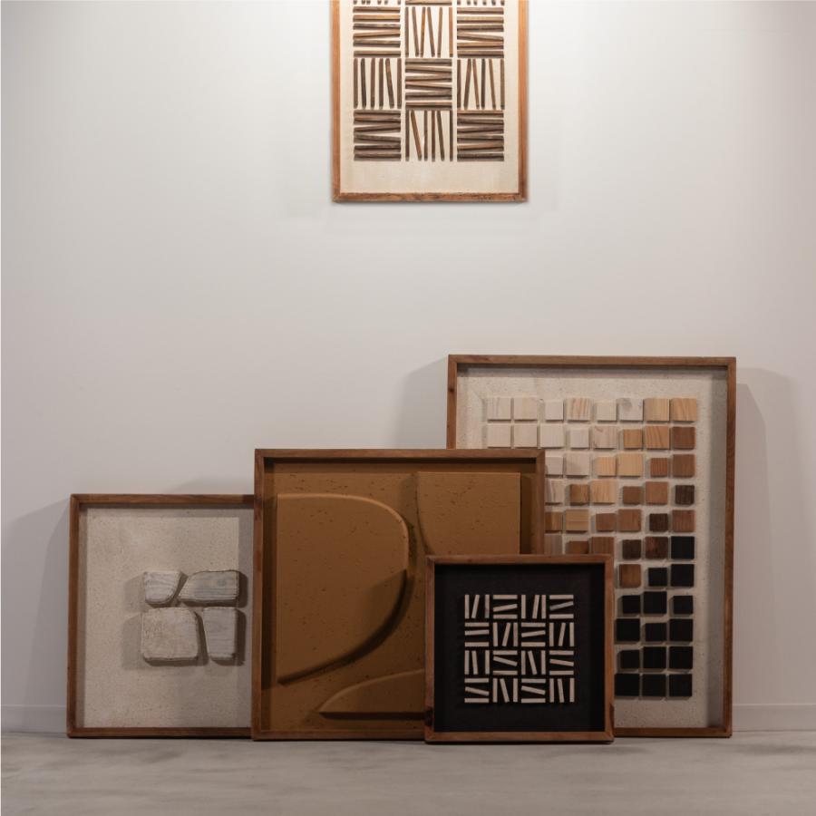 アートパネル 約40×40cm ウォール フレーム デコ 玄関 壁飾り インテリア 壁掛け 和モダン 玄関 北欧 アートボード 木製 古材 ウッド 3D おしゃれ form 東谷 | 東谷 | 10