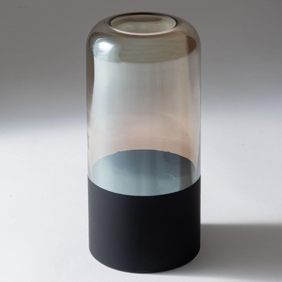 花瓶 フラワーベース おしゃれ ガラス インテリア かびん 北欧雑貨 モダン シンプル 個性的 コンパクト オブジェ 置き物 花器 クリア ブラック form 東谷 |  | 01