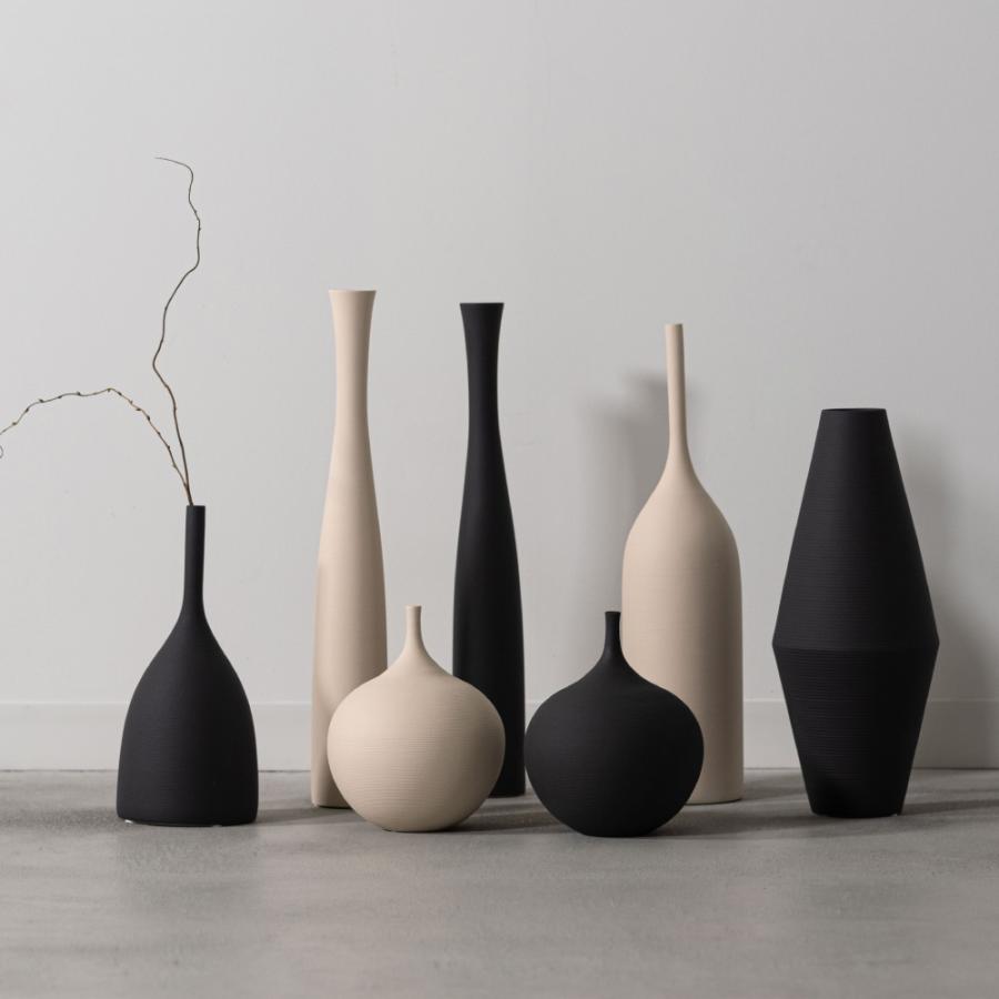 花瓶 フラワーベース 一輪挿し おしゃれ 陶器 インテリア 小さい かびん 北欧雑貨 モダン シンプル コンパクト ディスプレイ アイボリー ブラック form 東谷 |  | 14