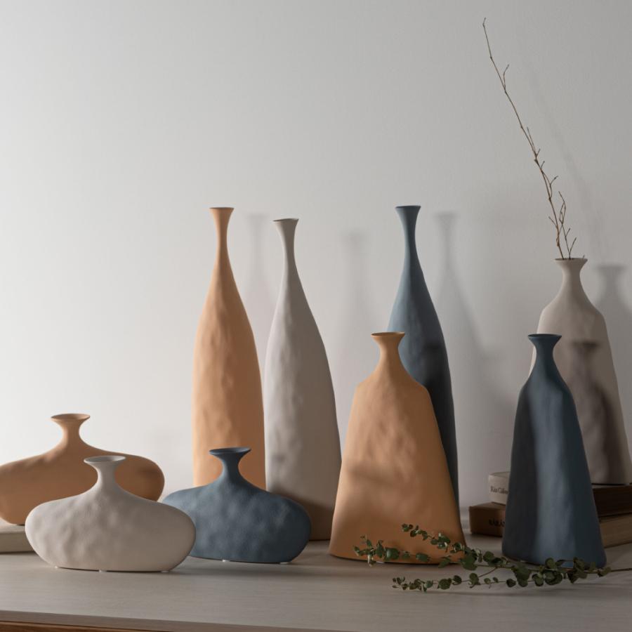 花瓶 フラワーベース 一輪挿し おしゃれ 陶器 インテリア 小さい かびん 北欧雑貨 モダン シンプル ディスプレイ ベージュ ブルー ペールオレンジ form 東谷 |  | 17