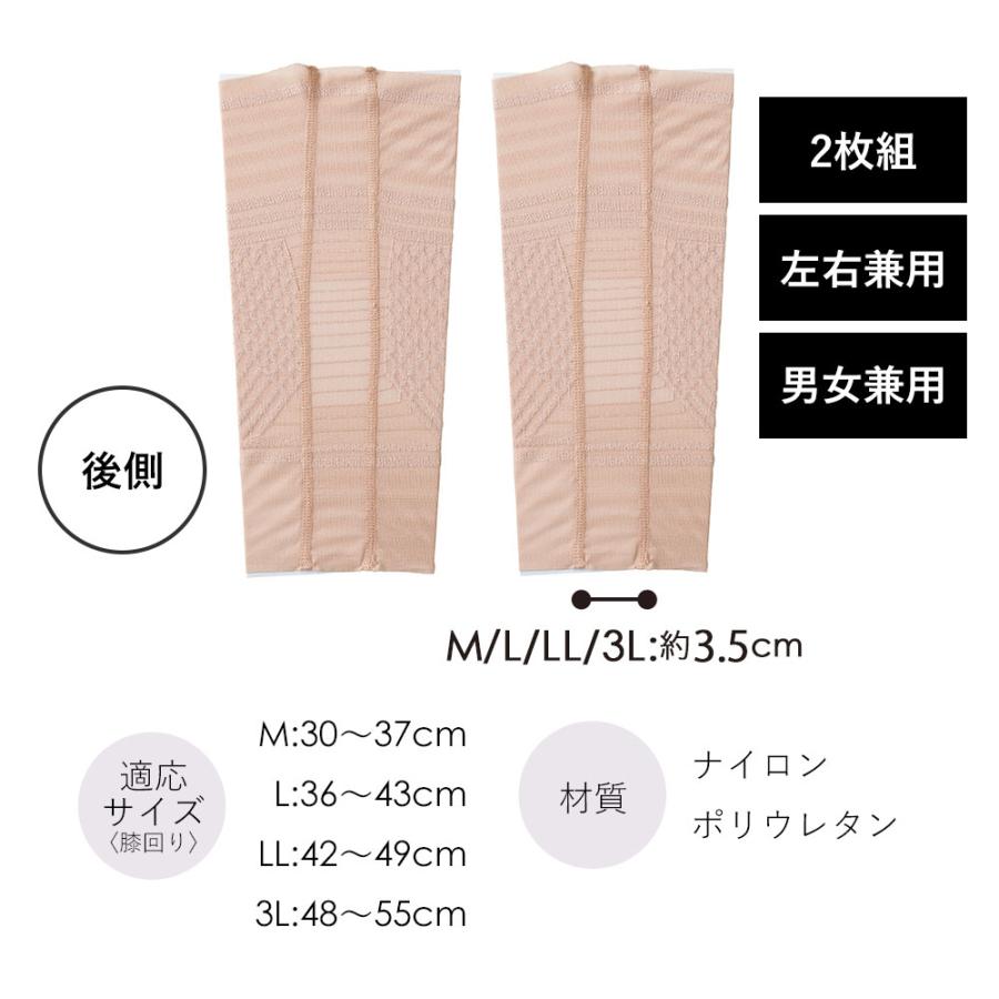 LLサイズ 極薄ひざWライン構造サポーター ベージュ コジット 膝