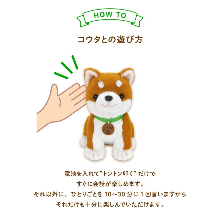 おまけ付（単3電池10本）音声認識人形 こんにちワン！しばいぬコウタ