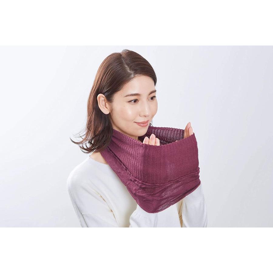 しっとりシルクネックカバー ローズ（コジット）ネックウォーマー 冷え