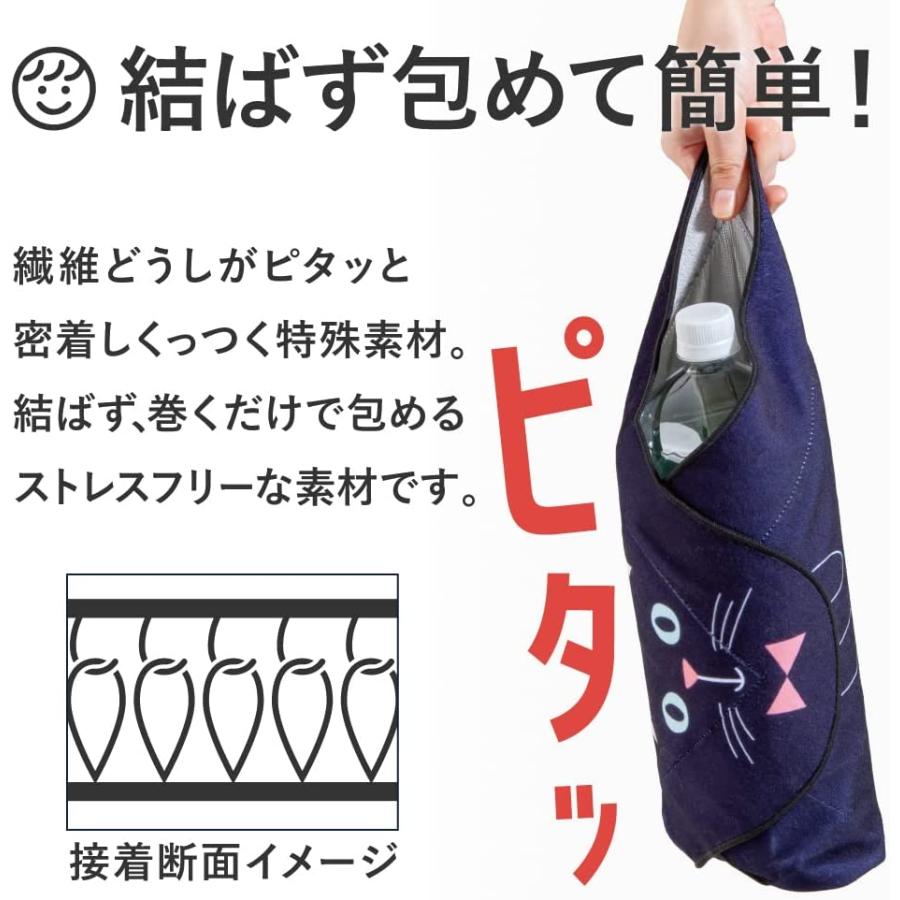 アルファックス ピタッとくっつく保冷温クロス ピタクロ アニマル 黒猫