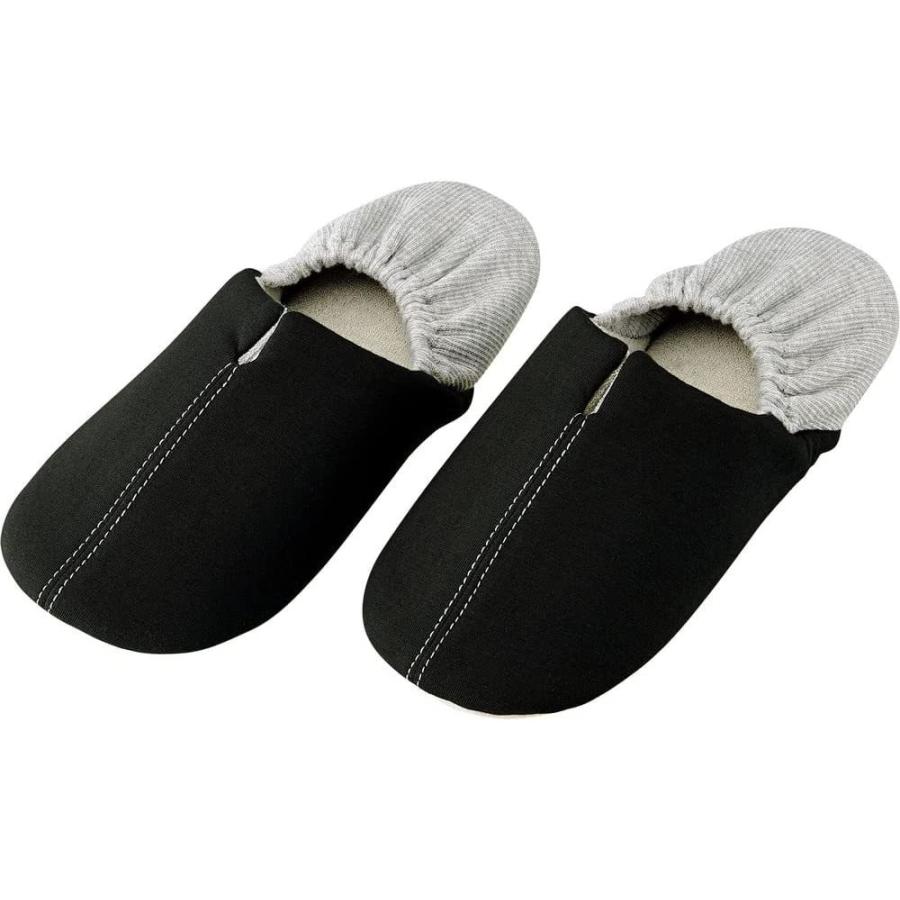 足まもりっぱ 防災スリッパ ブラックＬ(コジット）ルームシューズ 防災グッズ 非常用 災害 男女兼用 の商品画像