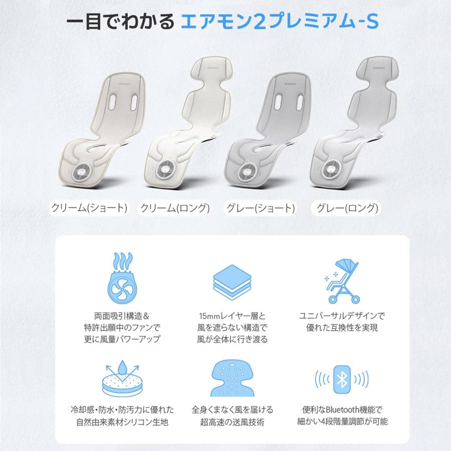 エアモン2 プレミアムS 送風ファン付きクーリングマット クリーム