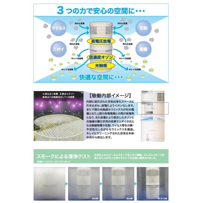 空気浄化清浄機ウィルセブA GT-498 花粉対策 脱臭 におい 静音 空気