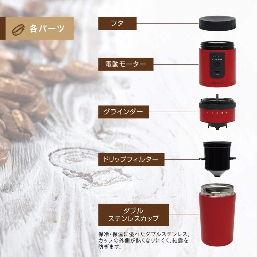 オールインワンコーヒーメーカー カフェラベル レッド MEK-83（macros マクロス)珈琲 豆挽き｜formalshopping｜04