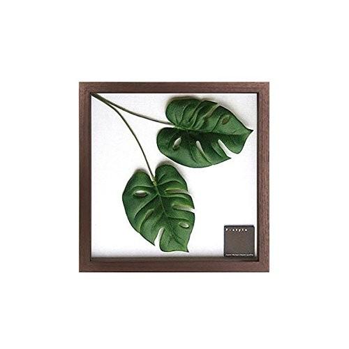 SHINWA (伸和) アートフレーム/植物・花 ブラウン サイズ:W32.5×H32.5×D3.5cm 妻飾り、壁飾り