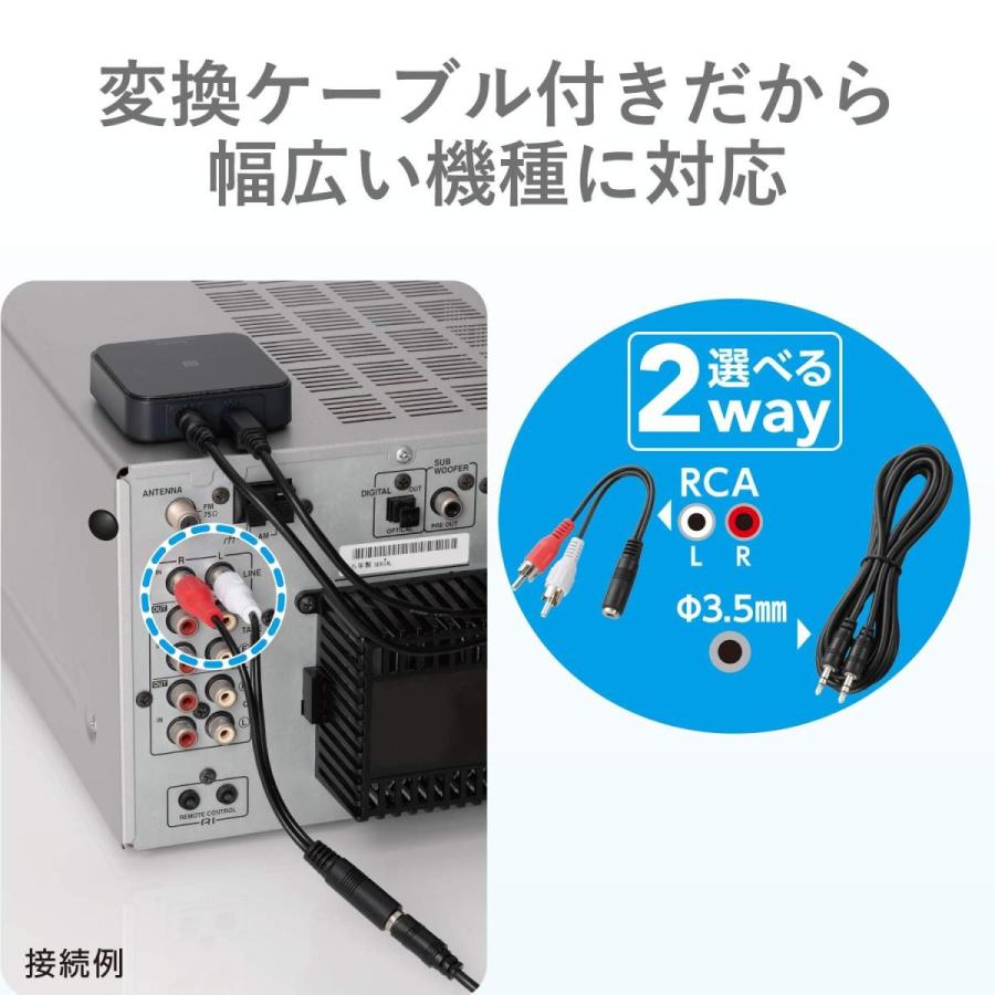 即納特典付き エレコム Bluetoothオーディオレシーバー ステレオミニ接続 Rca変換ケーブル付 ブラック Lbt Avwar5 驚きの安さ Turningheadskennel Com