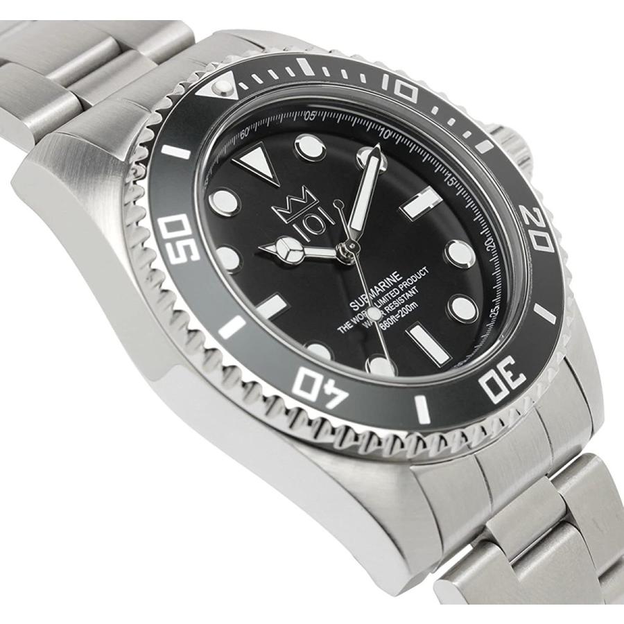 即納特典付き Hyakuichi 101 ダイバーズウォッチ スイープセコンド 0m防水 逆回転防止ベゼル 腕時計 メンズ ブラック Seal限定商品 Secretoftheislands Com