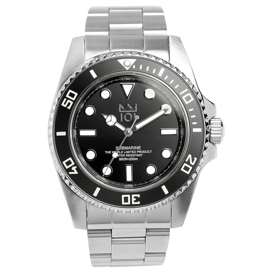 即納特典付き Hyakuichi 101 ダイバーズウォッチ スイープセコンド 0m防水 逆回転防止ベゼル 腕時計 メンズ ブラック Seal限定商品 Secretoftheislands Com