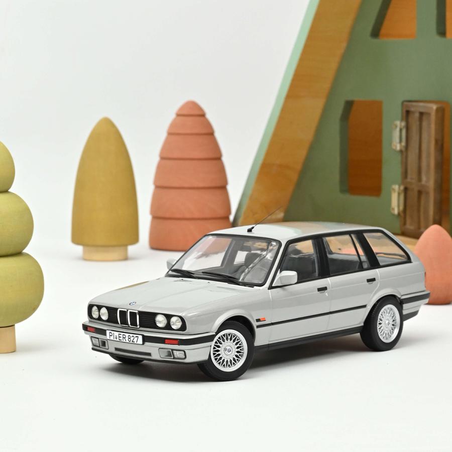 ノレブ 1/18 BMW 325i ツーリング 1991年 シルバー 銀 ミニチュア 模型