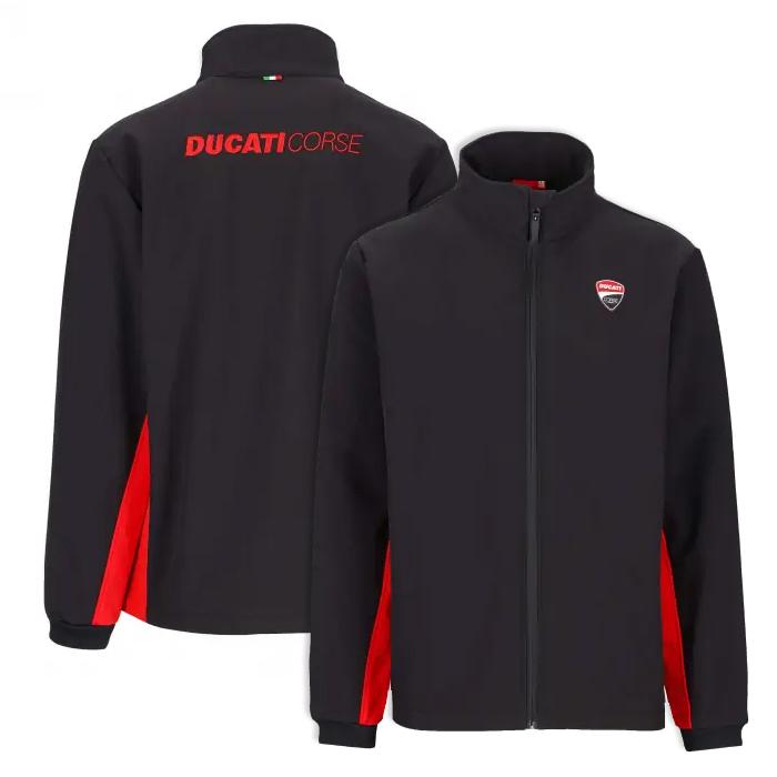 ドゥカティ コルセ オフィシャル DUCATI シールド ロゴ ソフトシェル ジャケット アウター 公式 イタリア バイク MotoGP バイク｜formula-sports