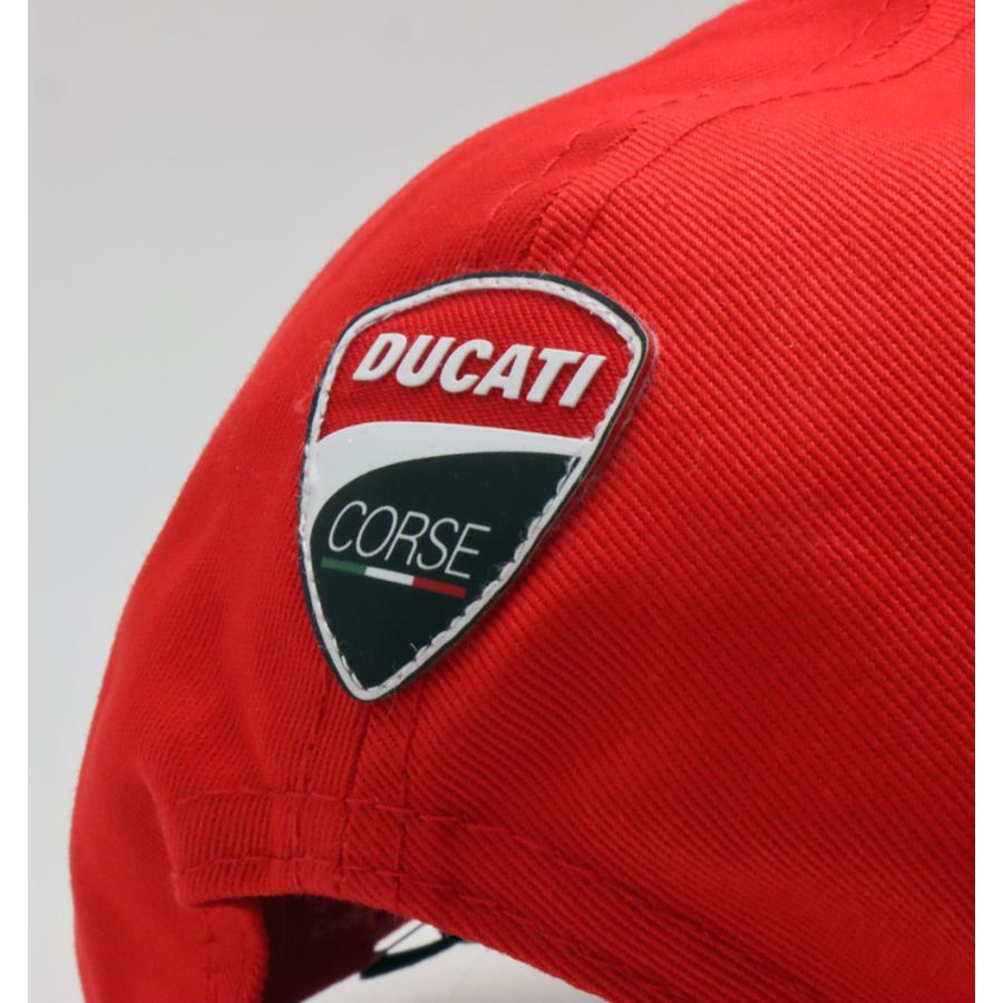 DUCATI オフィシャル ドゥカティ コルセ チーム ロゴ ベースボール キャップ 帽子 レッド ブラック 公式 MotoGP バイク｜formula-sports｜05