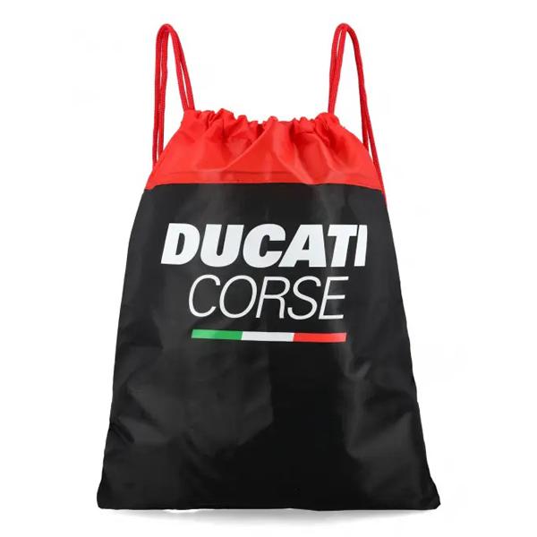 DUCATI（ドゥカティ） オフィシャル CORSE ロゴ ジムバッグ ブラック