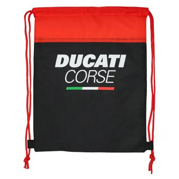 DUCATI（ドゥカティ） オフィシャル CORSE ロゴ ジムバッグ ブラック